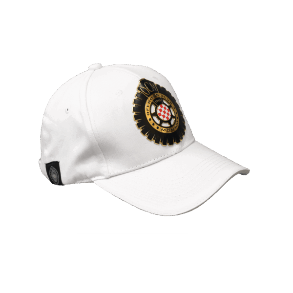 Cappellino bianco con patch in TPU