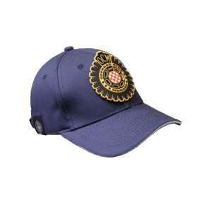 Cappellino blu con patches oro intercambiabile