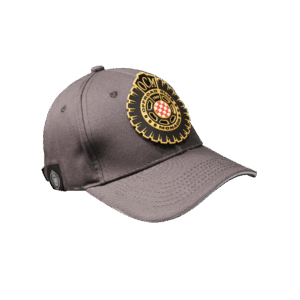 Cappellino antracite con patches oro intercambiabile
