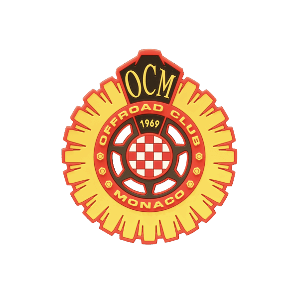 Patch intercambiabile in gomma rosso & giallo fluo