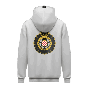 Alternative view of Felpa con zip e cappuccio bianca