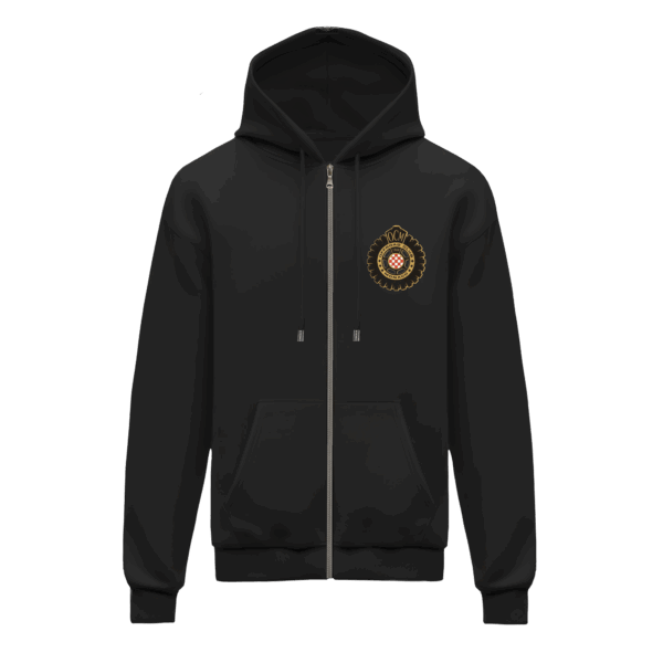 Felpa con zip e cappuccio nera