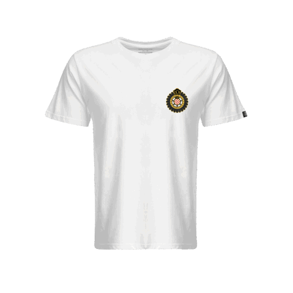 T-shirt classica bianca con logo iconico OCM