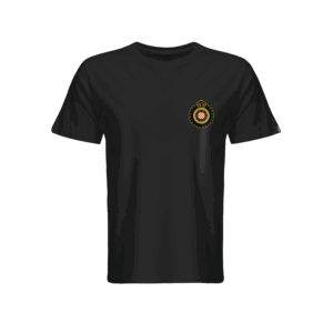 T-shirt classica nera con logo iconico OCM