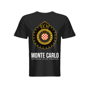 T-shirt classica nera con logo iconico OCM - Monte Carlo