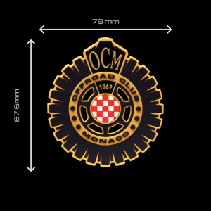 Alternative view of Patch in gomma nero e oro intercambiabile