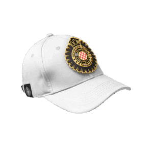 Cappellino bianco con patches oro intercambiabile