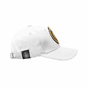 Alternative view of Cappellino bianco con patches oro intercambiabile