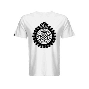 T-shirt premium collection bianca – vinile nero