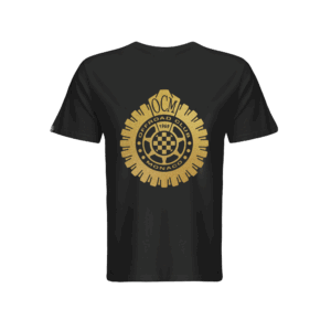 T-shirt premium collection nera – vinile oro metallizzato