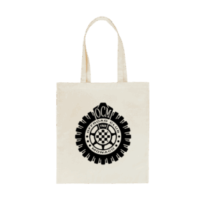 Tote bag bianca -  vinile nero Offroad Club Monaco