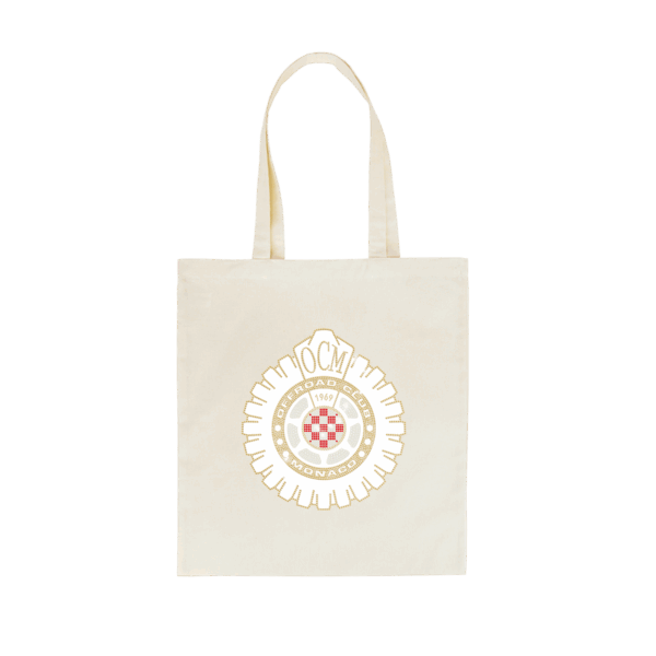 Tote bag bianca -  vinile bianco & brillantini Offroad Club Monaco