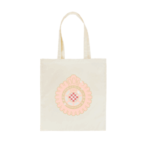 Tote bag bianca -  vinile rosa & brillantini Offroad Club Monaco