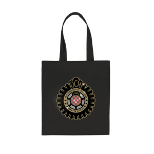 Tote bag nera -  vinile nero & brillantini Offroad Club Monaco