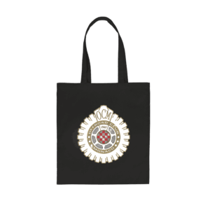 Tote bag nera -  vinile bianco & brillantini Offroad Club Monaco