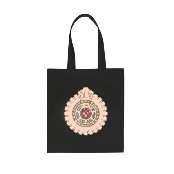 Tote bag nera -  vinile rosa & brillantini Offroad Club Monaco (Copy) (Copy)