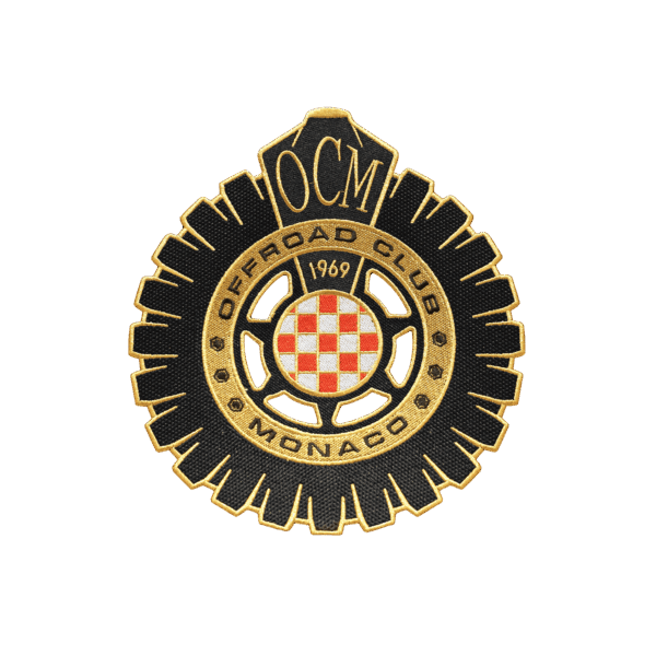 Patch termoadesivo oro ricamato grande Offroad Club Monaco