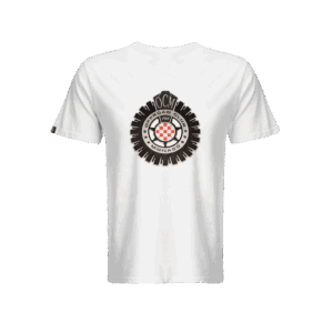 Alternative view of T-shirt limited edition – bianca con patches ricamati silver