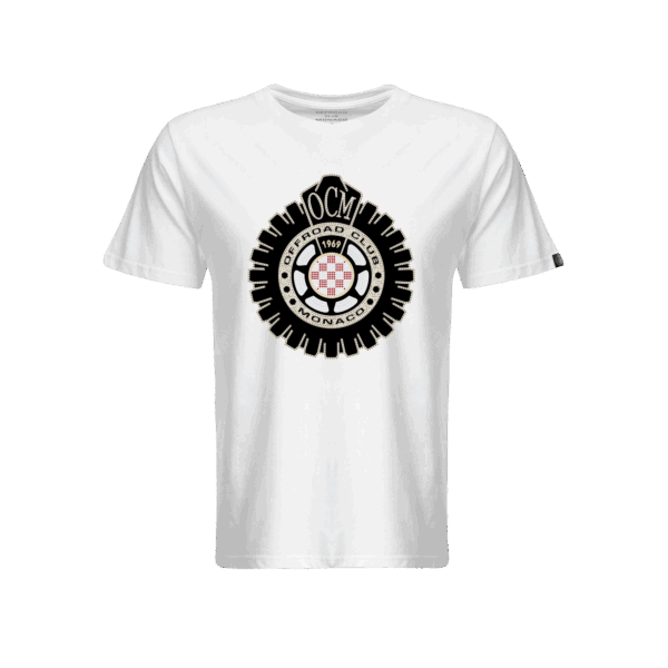 T-shirt premium collection bianca – vinile nero & brillantini