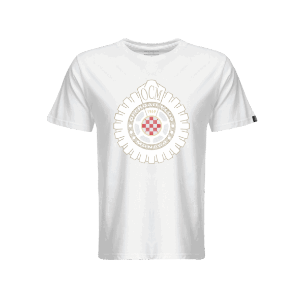 T-shirt premium collection bianca – vinile bianco & brillantini