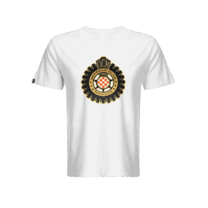 Alternative view of T-shirt classic limited edition – bianca con patches ricamati oro