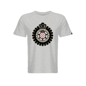 T-shirt premium collection grigia – vinile nero & brillantini