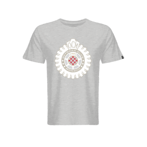 T-shirt premium collection grigia – vinile bianco & brillantini