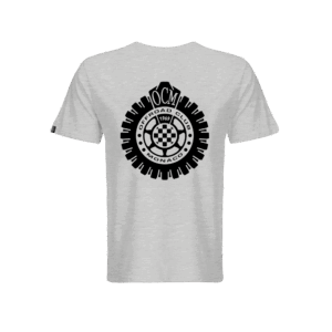 T-shirt premium collection grigia – vinile nero