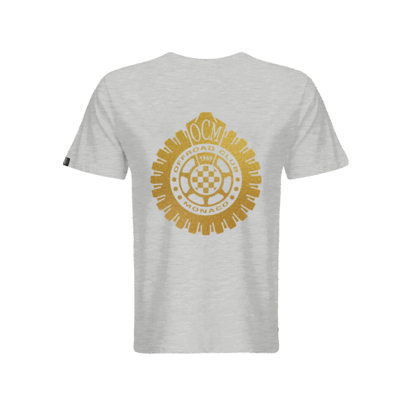 T-shirt premium collection grigia – vinile oro metallizzato