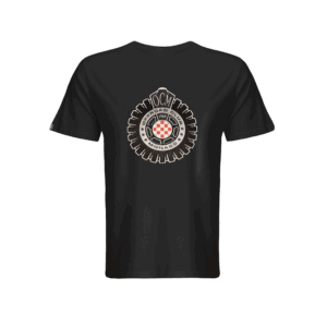 Alternative view of T-shirt limited edition – nera con patches ricamati silver