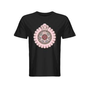 T-shirt premium collection nera – vinile rosa & brillantini