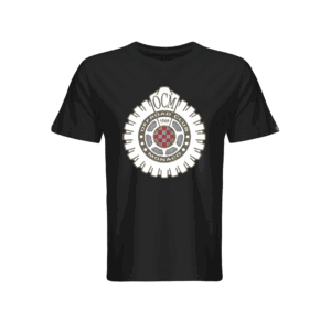 T-shirt premium collection nera – vinile bianco & brillantini