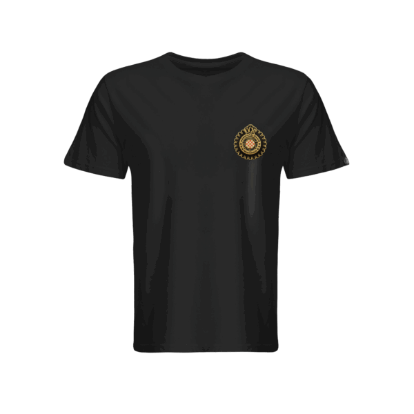 T-shirt classic limited edition – nera con patches ricamati oro
