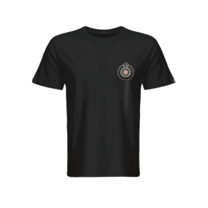 T-shirt limited edition – nera con patches ricamati silver